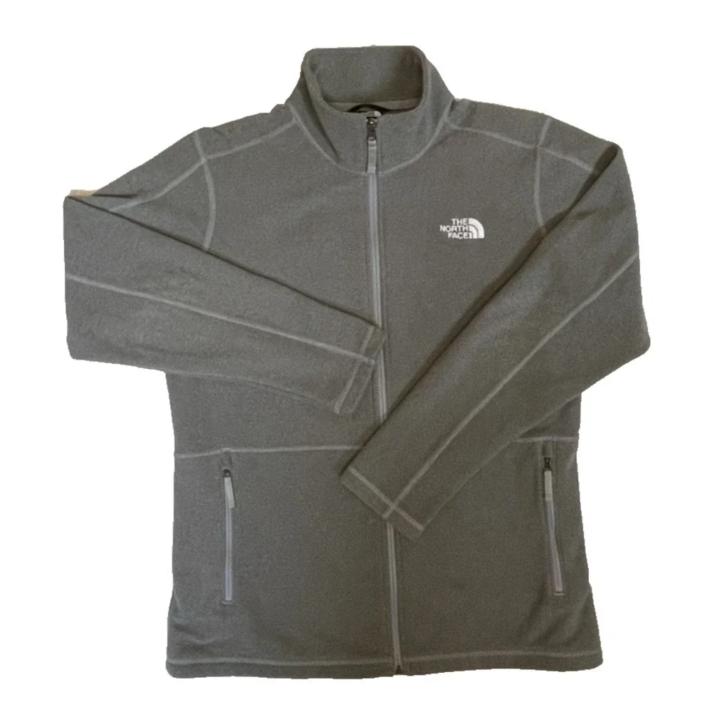 The North Face Men's Full Zip Sweatshirt Jacket Large Fleece Outdoor Gray